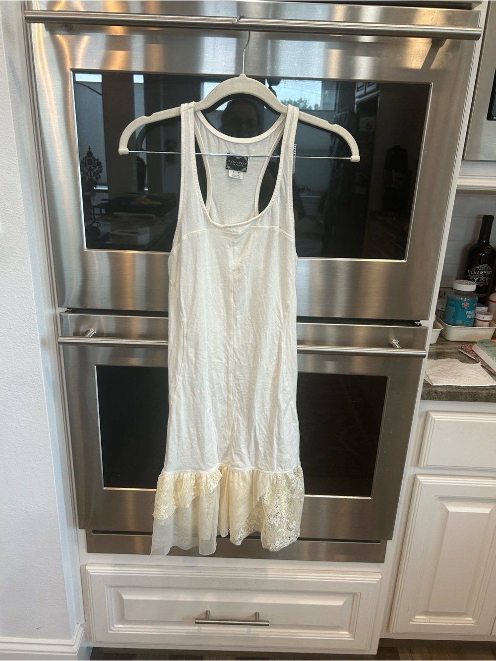 Intimately by free people  Racerback lace ruffle  Slip tank dress size S GUC